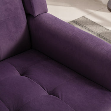 Modern Soft Velvet Ergonomic Accent Chair For Living Room